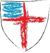 Episcopal Shield as drawn with crayon by child