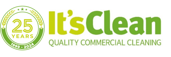 It's Clean Ltd logo, an independent office cleaning company in Harrogate, UK, providing tailored weekly and monthly cleaning services for commercial spaces in Leeds and West Yorkshire since 1999, known for responsive, quality service by trained local team