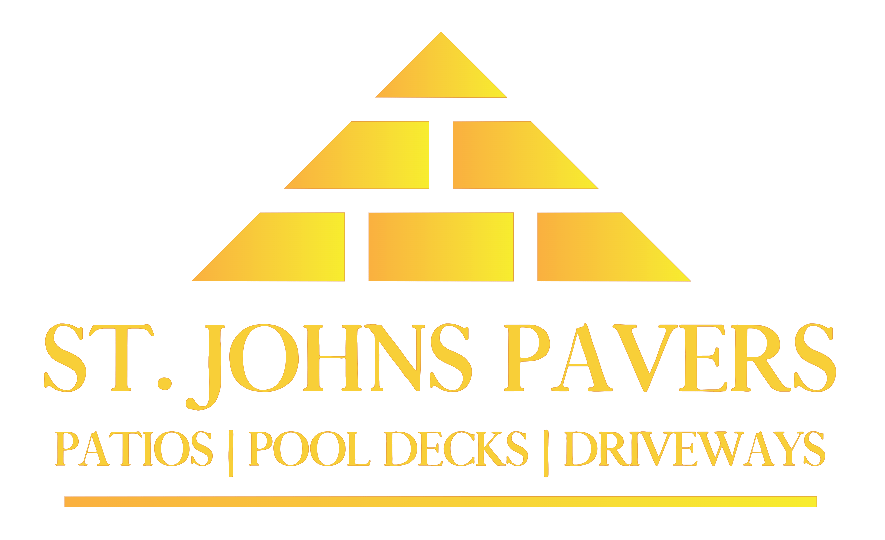 The logo for st. john 's pavers patio pool decks driveways