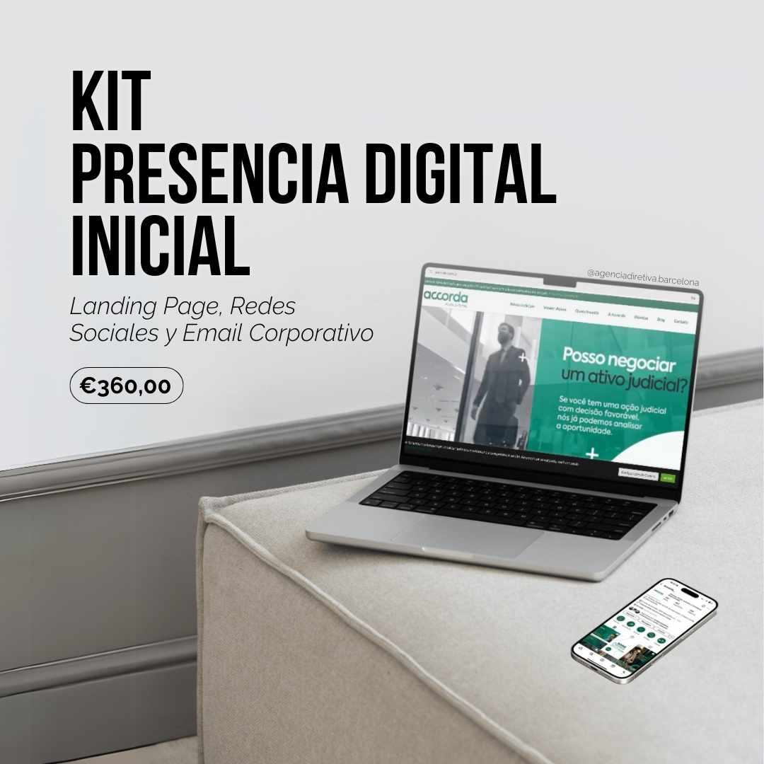 Kit Presencia Digital Inicial - Landing Page, Redes Sociales y Email Corporativo