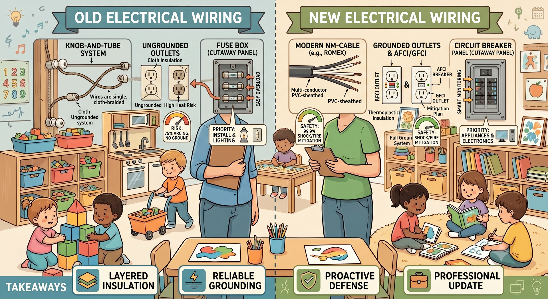  old vs new home wiring comparison safety