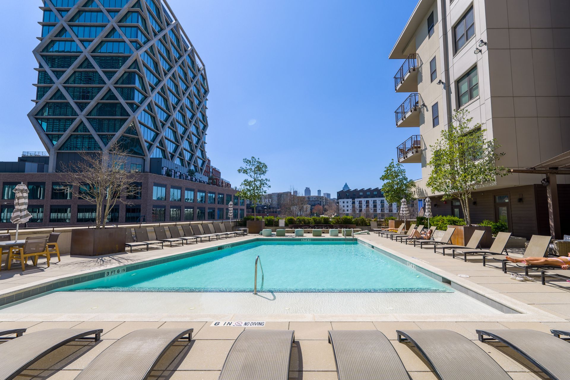 Swimming pool at North and Line in Atlanta, GA.