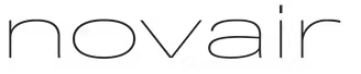 Logo Novair en lettres minuscules noires fines sur fond blanc