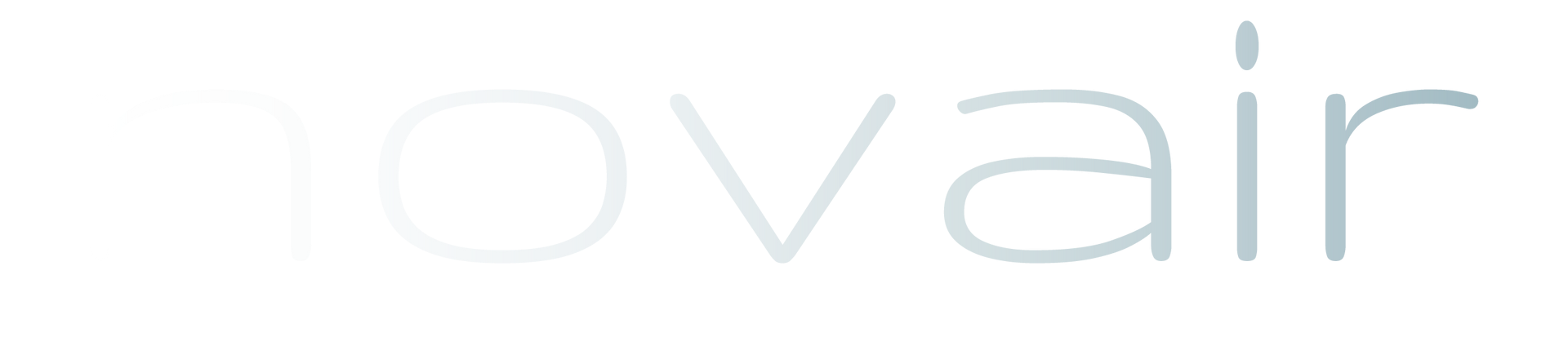 Logo « rovair » gris clair sur fond blanc.