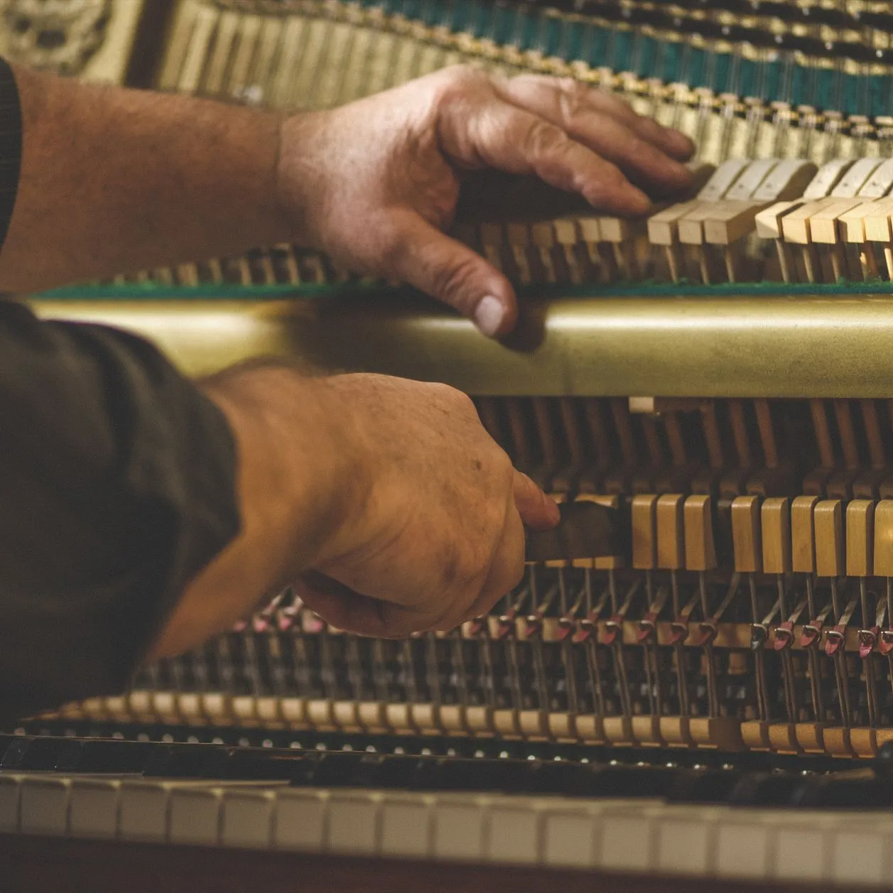 Checking the Piano Interior