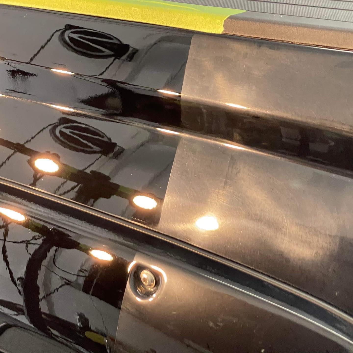 Close-up car paint correction