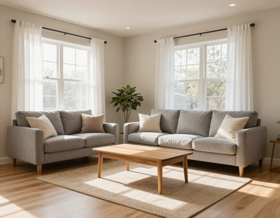 Photorealistic rental home interior