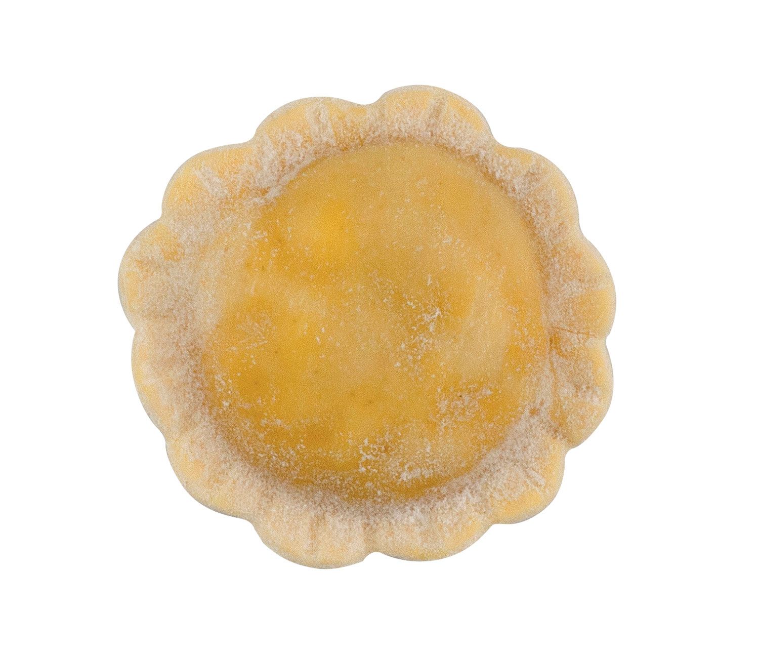 Un primo piano di un dolce su uno sfondo bianco
