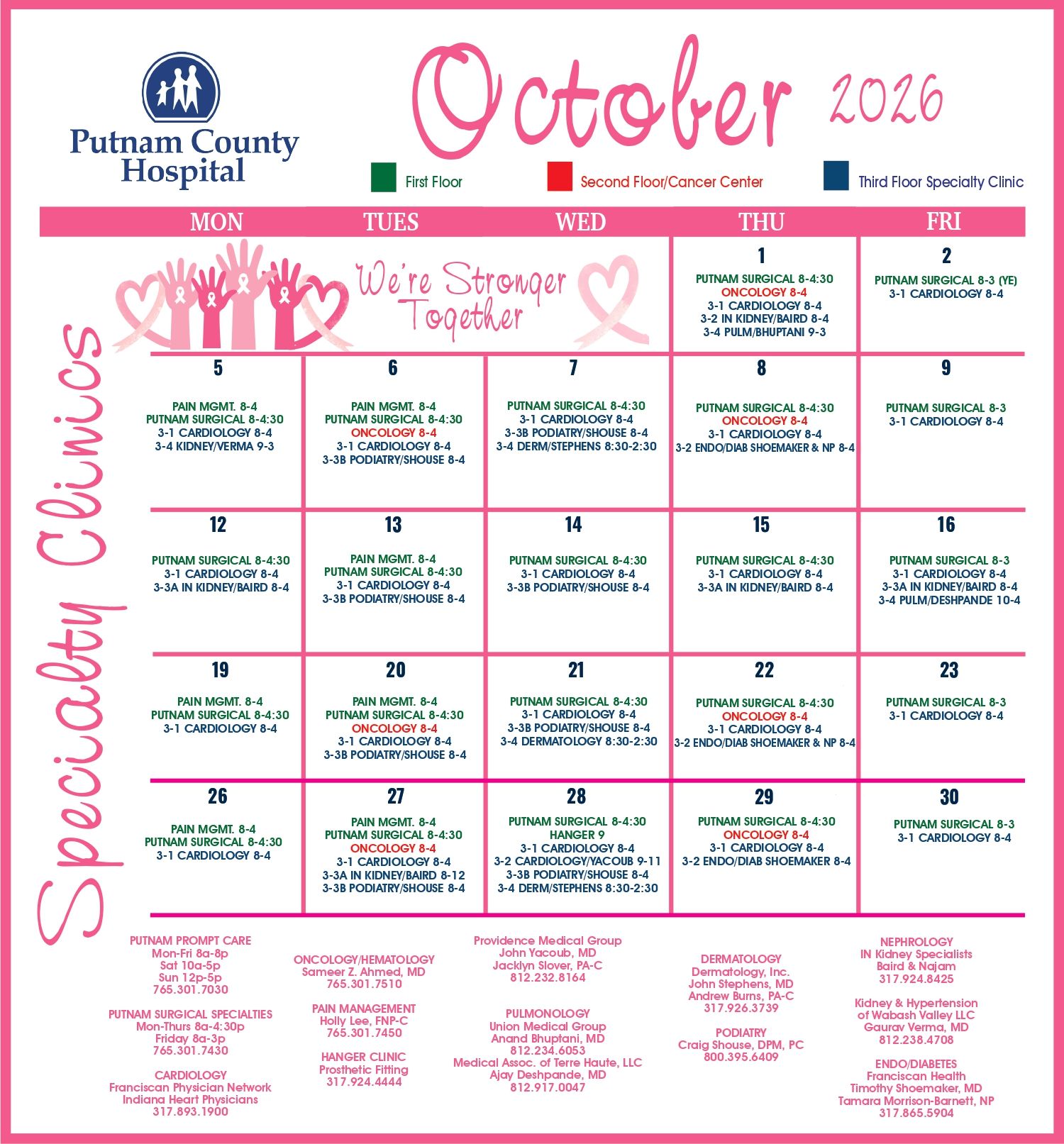 october calendar