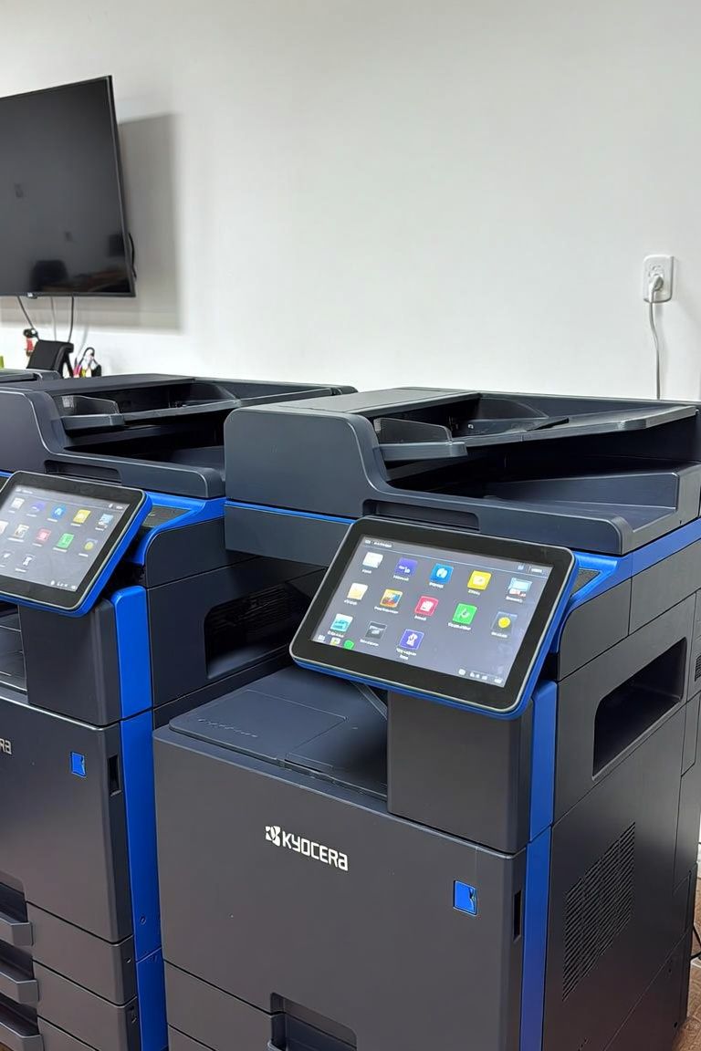 Kyocera office printer with genuine toner supplies from CoPrinter in North Texas