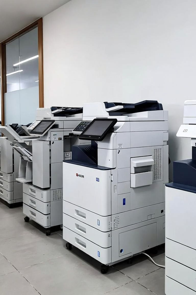 Mixed-brand office printer fleet including Kyocera devices under managed print planning