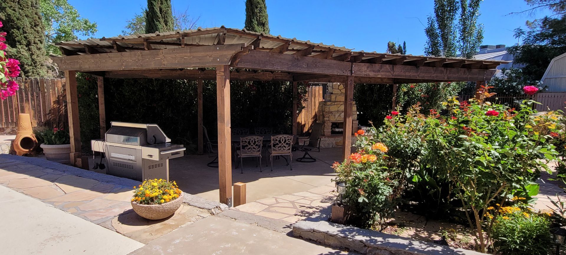 Patio Pergola Steel Roof