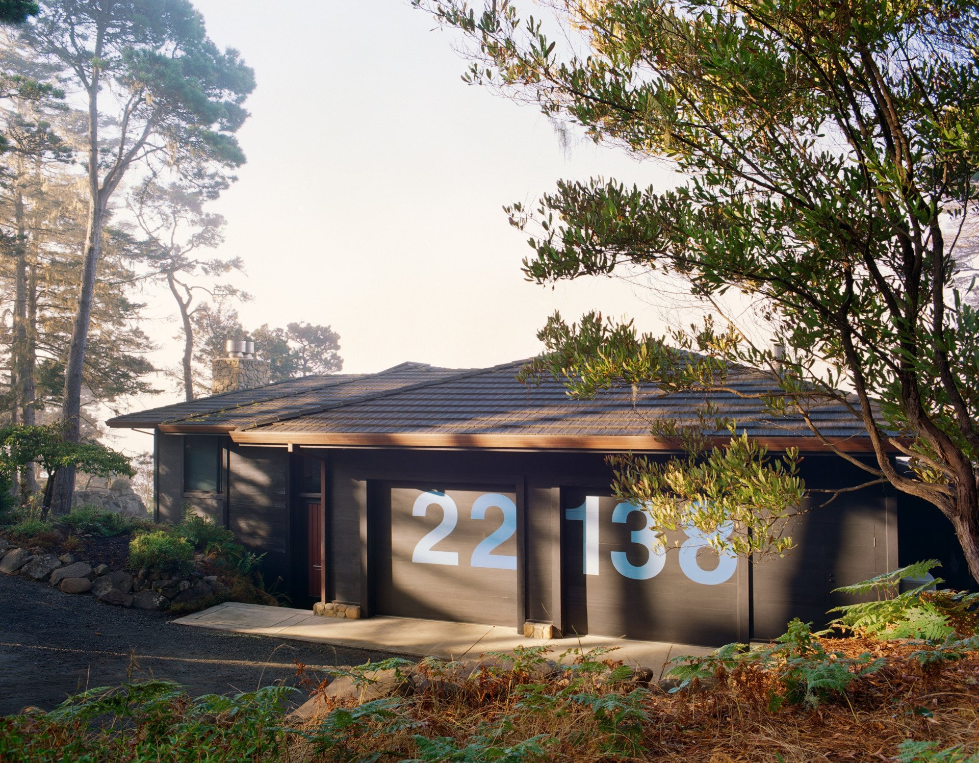 Large garage numbers designed by Dakota DesignWorks