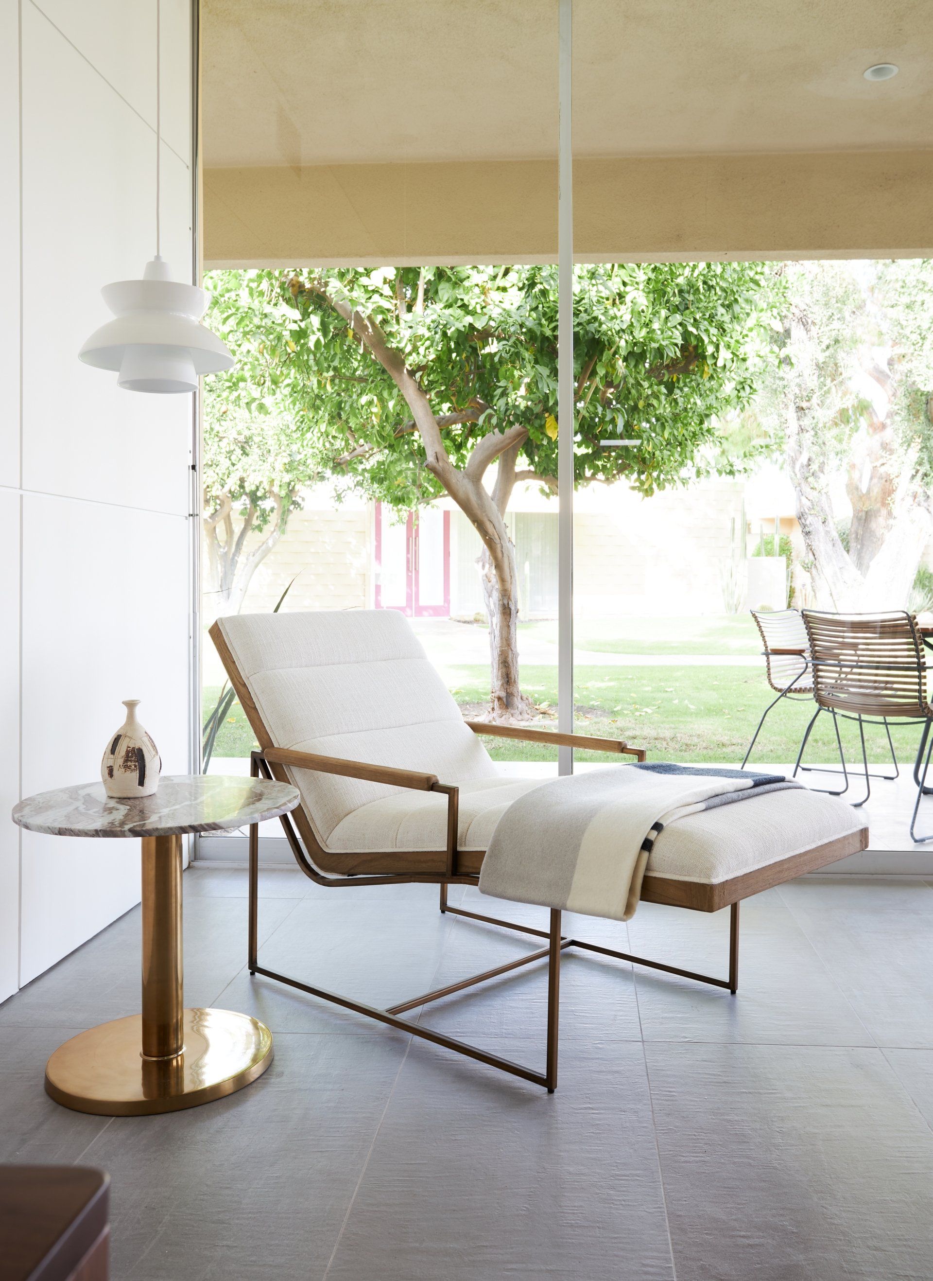 reading nook in a house in palm springs designed by Dakota Designworks
