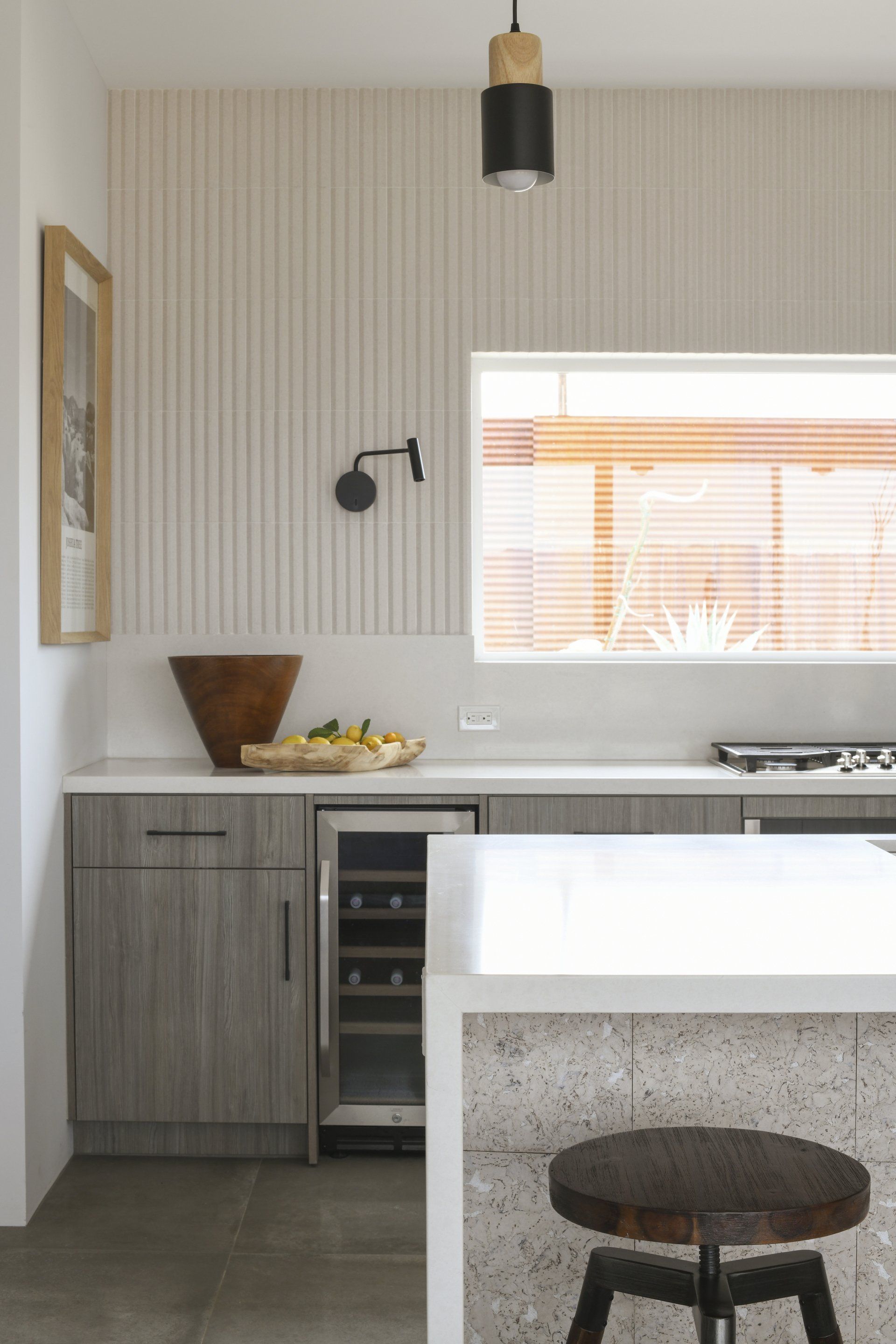Kitchen in a Joshua Tree house designed by Dakota DesignWorks