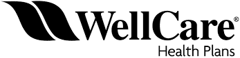 WellCare Health Plans logo. Black text and design with