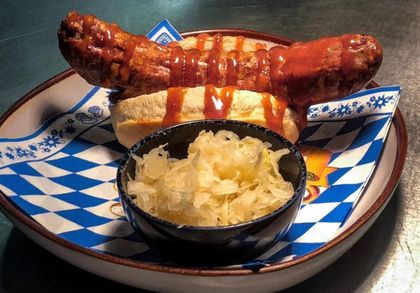 Oktoberfest, Bratwurst Crusty Bread & Sauerkraut at the Boot and Shoe in Waterfoot