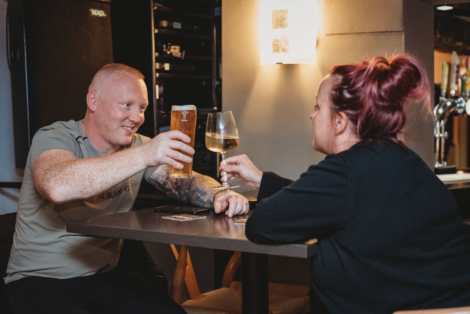 Cheers, enjoy a drink with friends. open every day, night at the Boot & Shoe, Rossendale