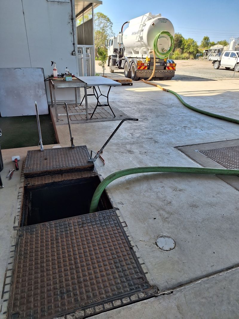 A Truck is Pumping Water Into a Manhole Cover — Pootanky Nimbin, NSW