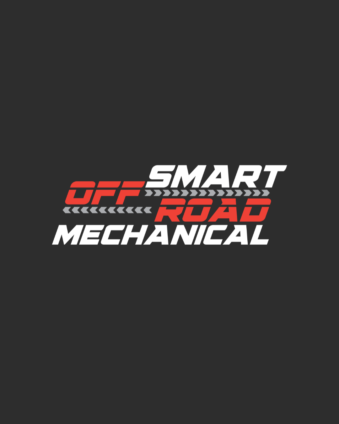 Logo reading “OFF SMART ROAD MECHANICAL” in red, white, and gray on a dark background