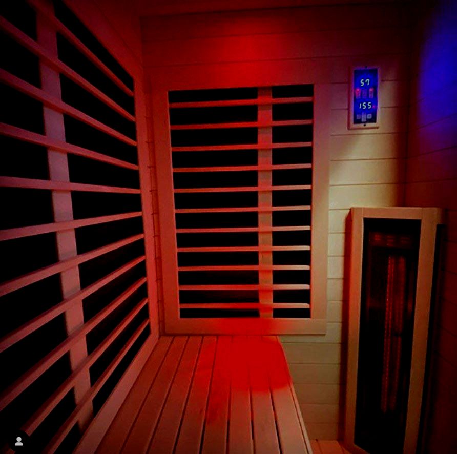 This is a picture about booking an infrared sauna session