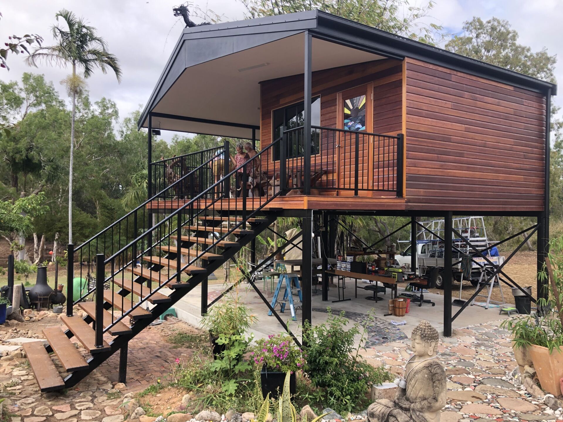 The Wooden House Side Right — Lifestyle Aluminium Lattice in West End, QLD