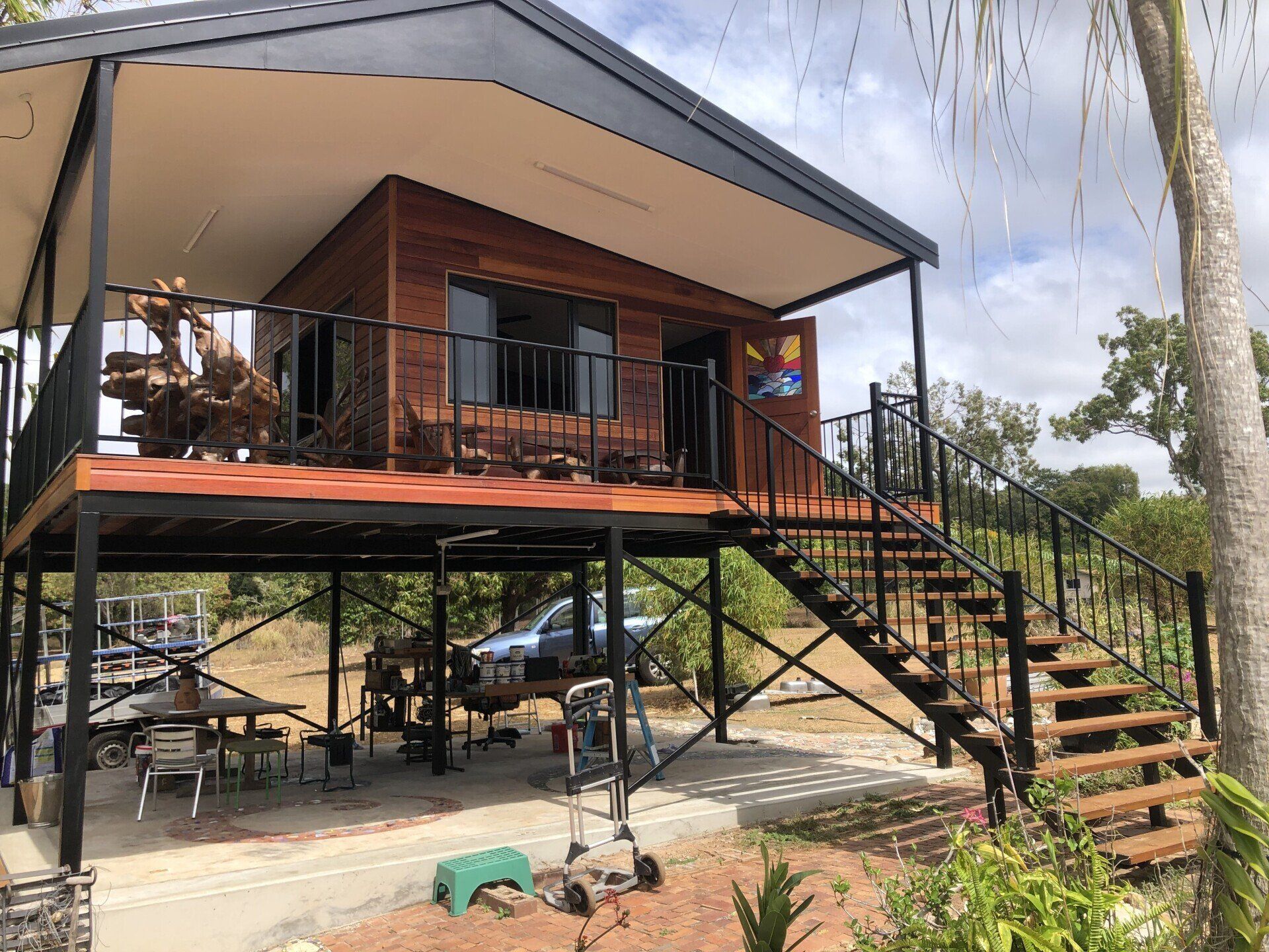 The Wooden House Side Left — Lifestyle Aluminium Lattice in West End, QLD