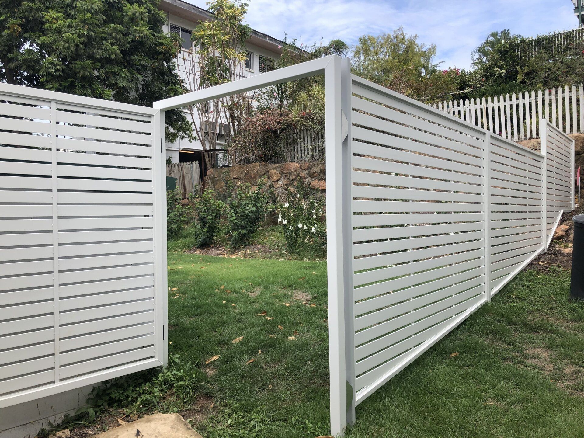 Lattice With Gate Side Right — Lifestyle Aluminium Lattice in West End, QLD