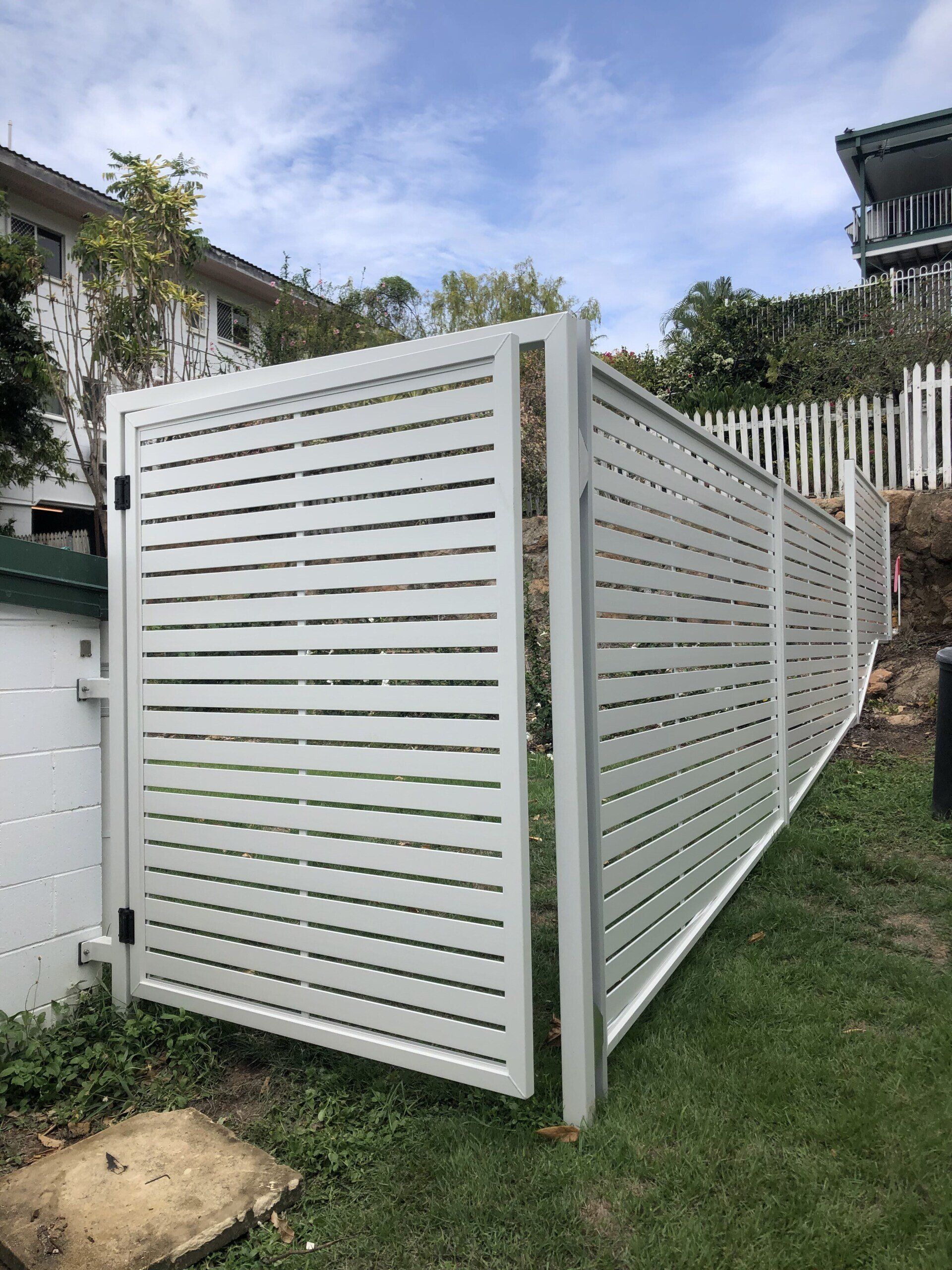 Lattice With Gate Side Left — Lifestyle Aluminium Lattice in West End, QLD