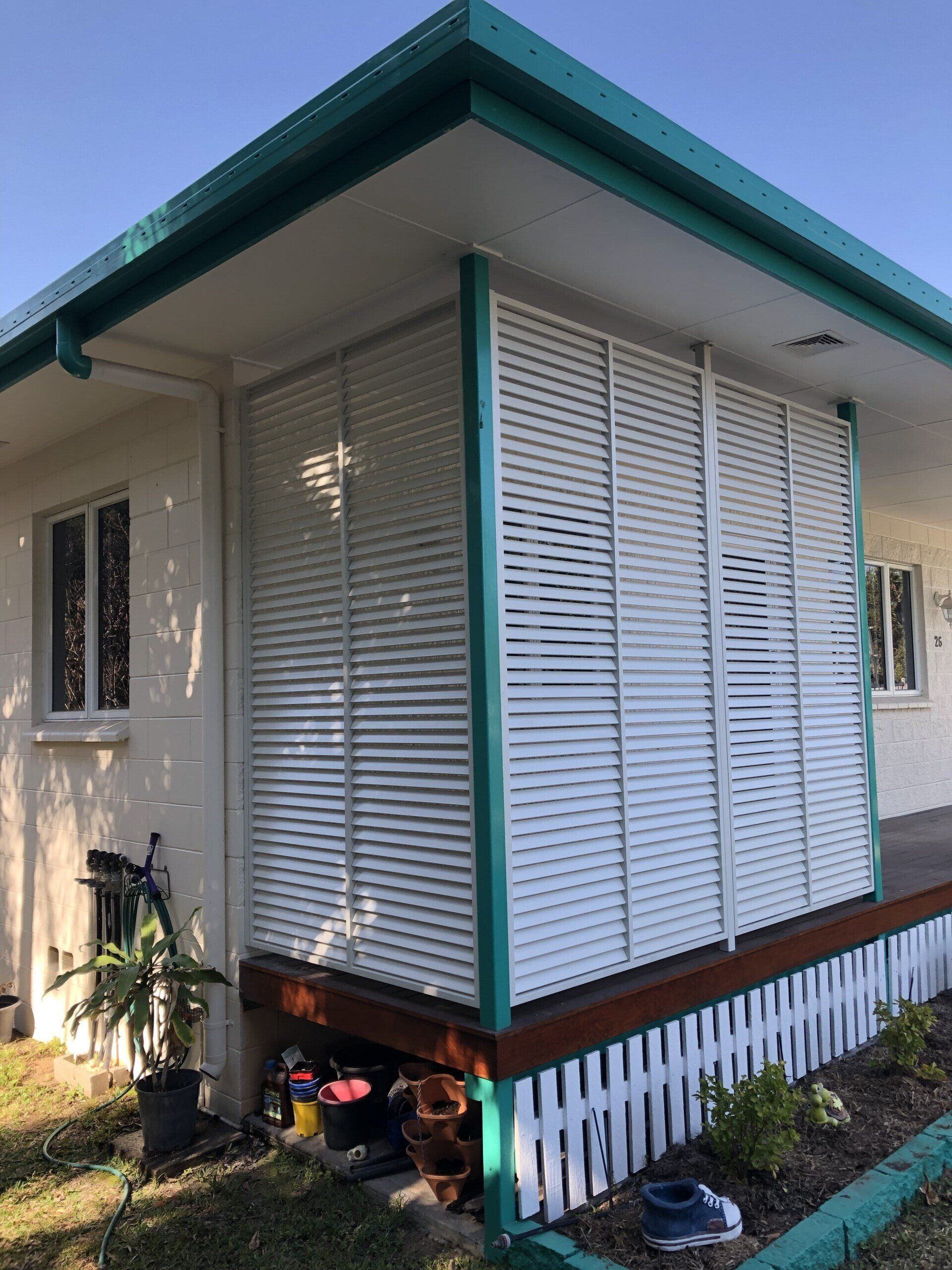 Lattice With Outside The House Side Left — Lifestyle Aluminium Lattice in West End, QLD
