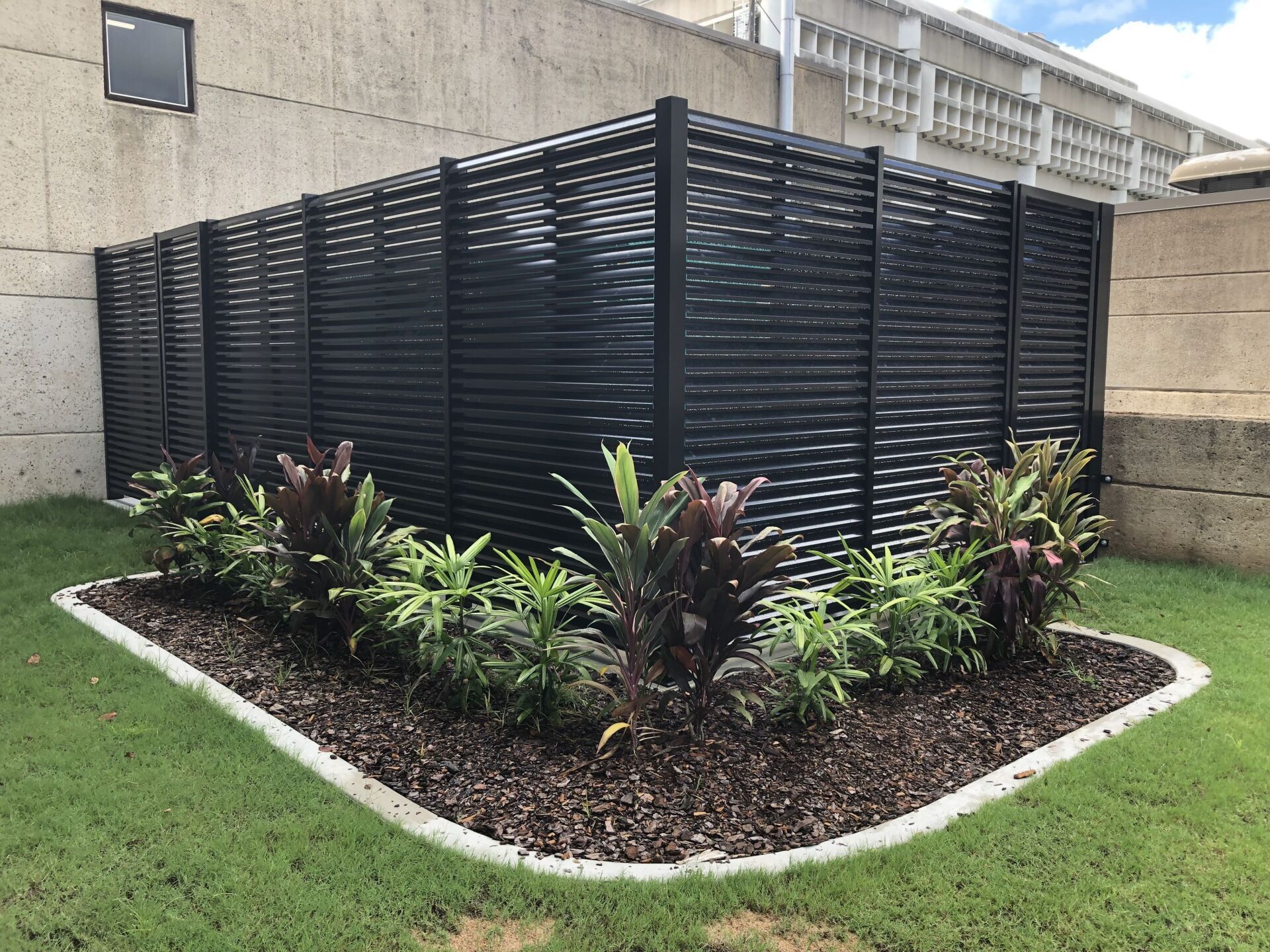 Black Lattice And Garden — Lifestyle Aluminium Lattice in West End, QLD