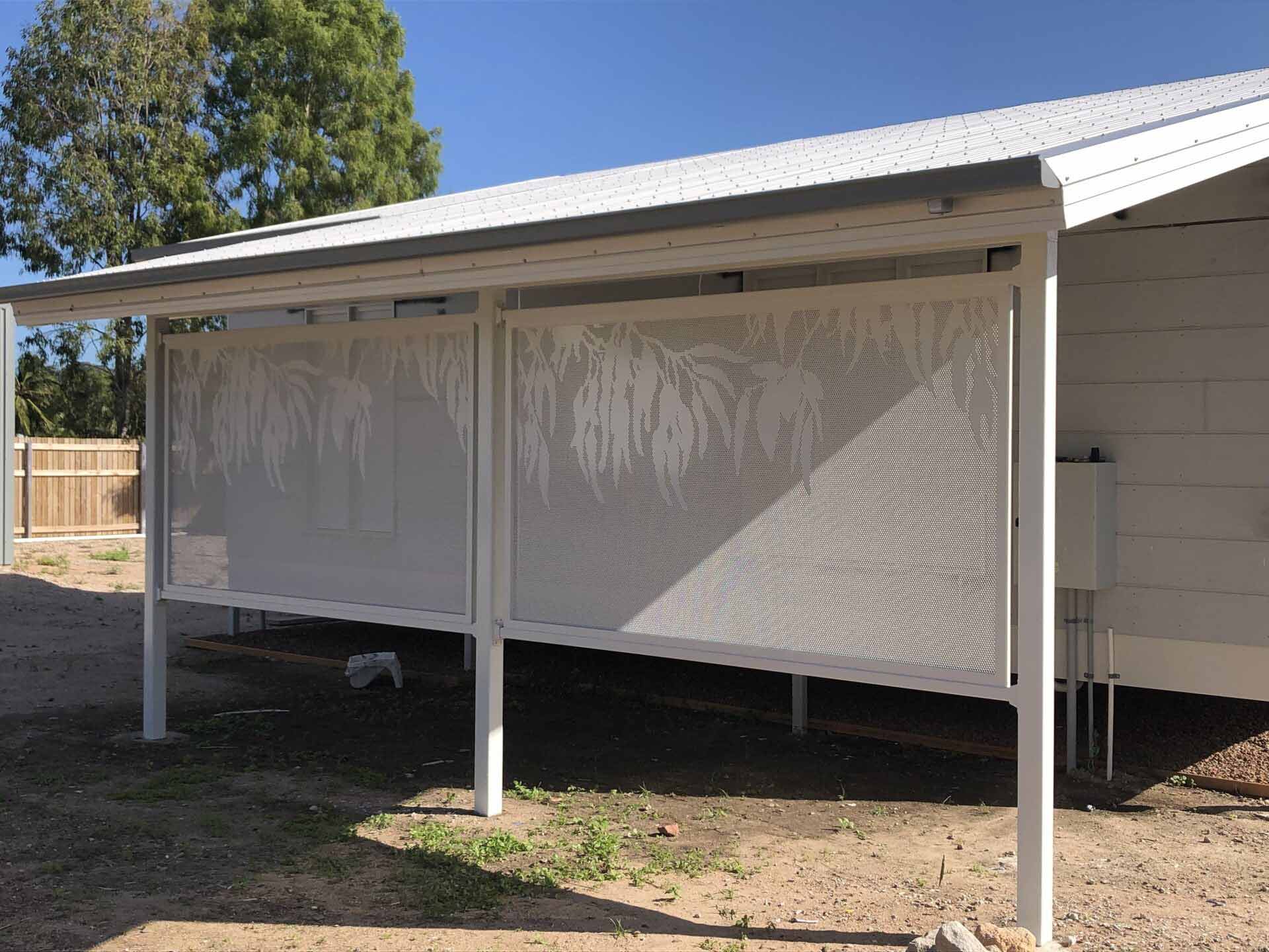 Perforated Screen After Installation — Lifestyle Aluminium Lattice in West End, QLD