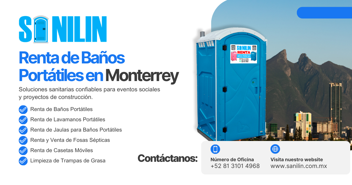 Imagen de dos baños portátiles en un evento al aire libre