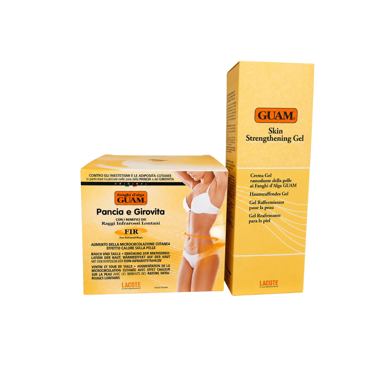 Pancia e Girovita + Strengthening Gel Product Boxes