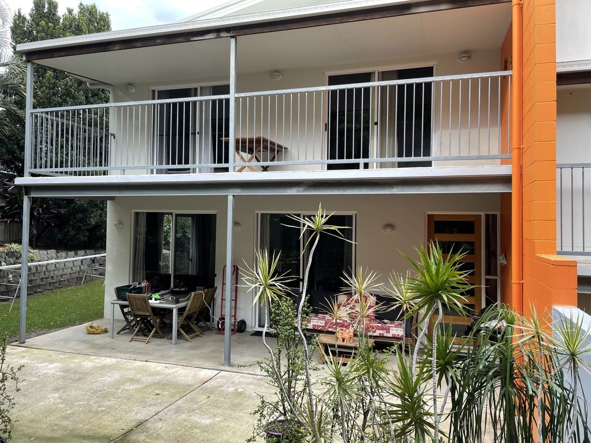 Image of Double patio before it was screened