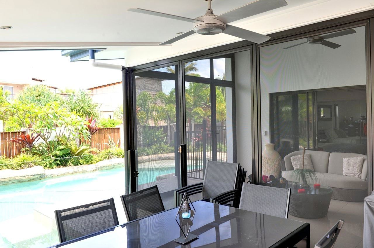 Image of Screenguard stainless steel security doors on patio