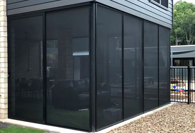 Image of stainless steel mesh patio enclosure