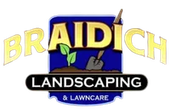 A logo for Braidich Landscaping.