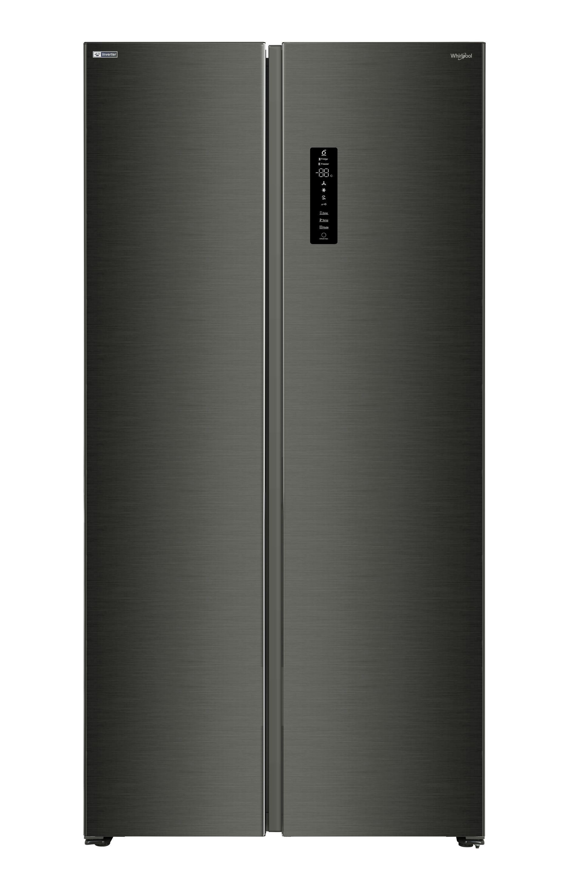 Whirlpool 惠而浦 FITFRESH一級能效 610L 獨嵌兩用 第六感智能變頻雙門對開門冰箱 (星空黑) WF2X610NBTW