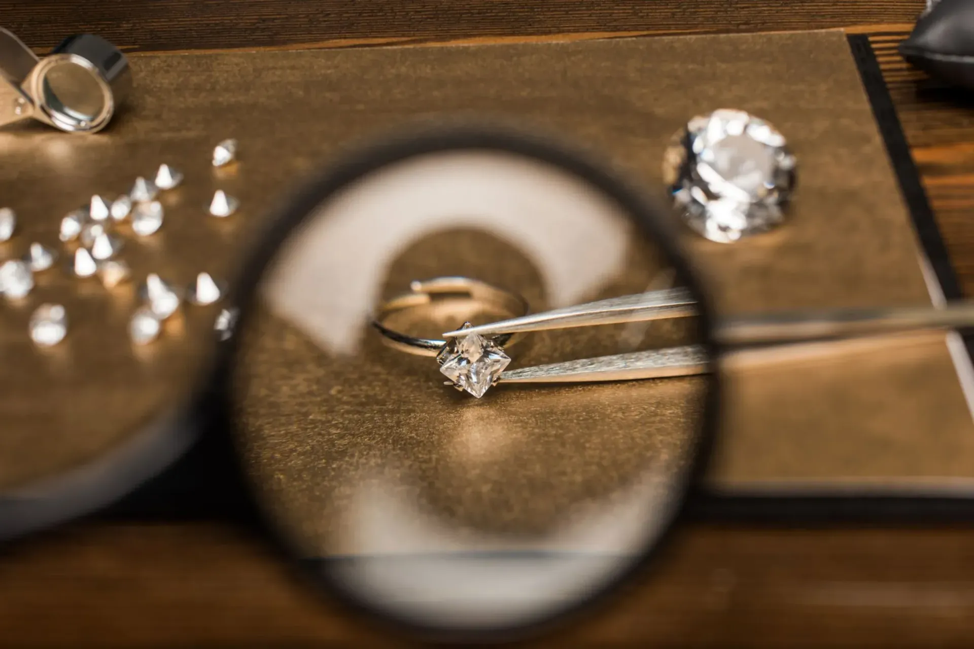 Elegant diamond floral ring