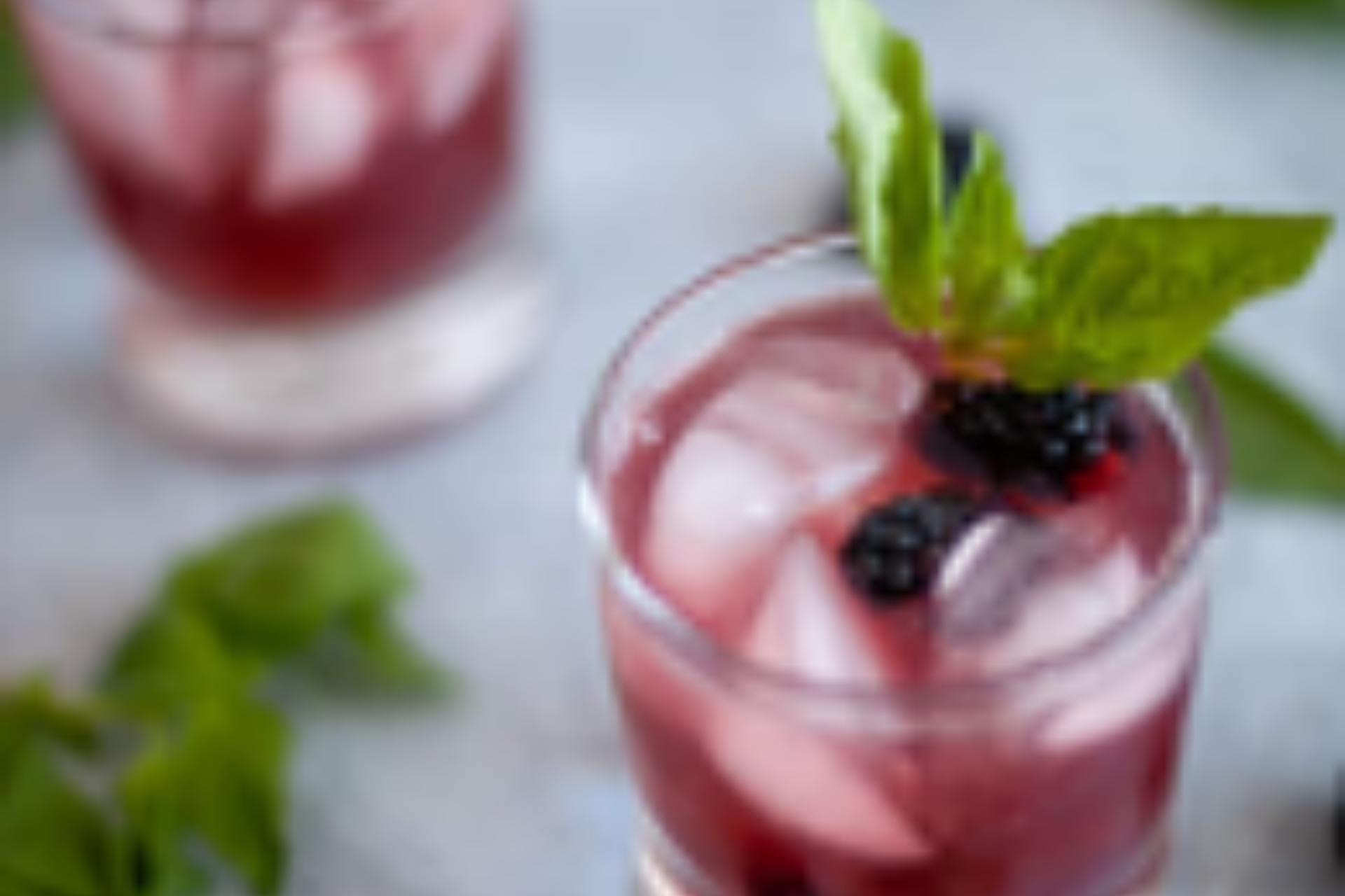 Blackberry and Basil Fizz