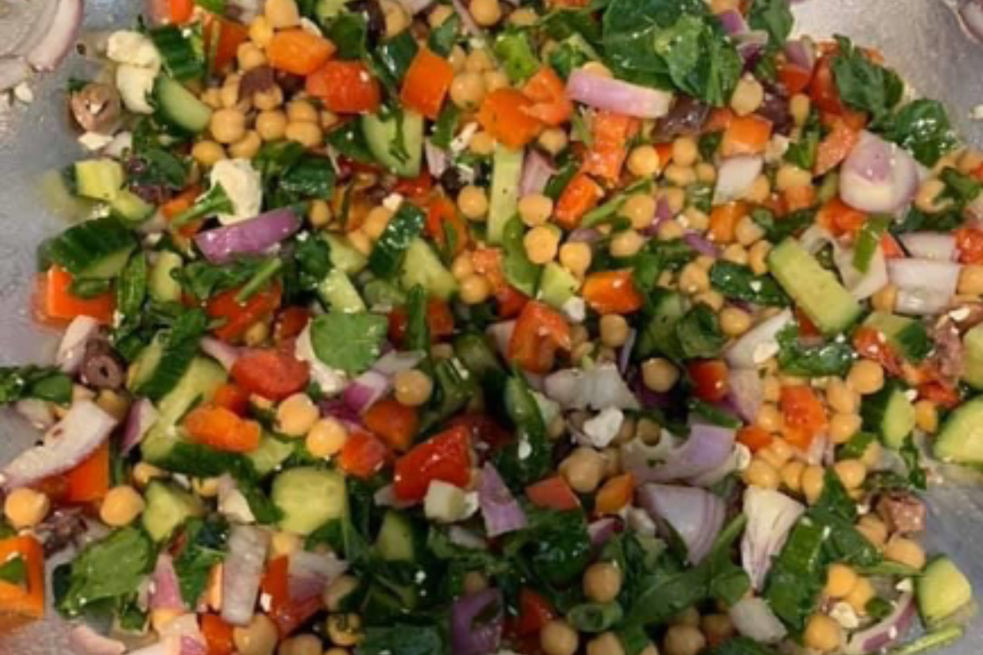 Chopped Chickpea Greek Salad
