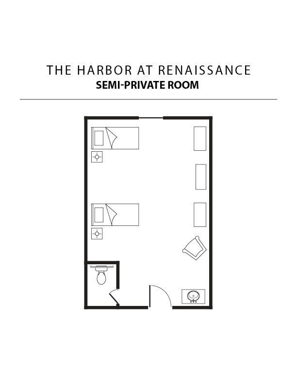 Semi-Private room image with furniture 