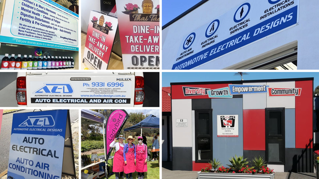 Design and production of building signage and POS marketing