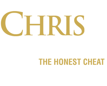 The name chris is on a white background