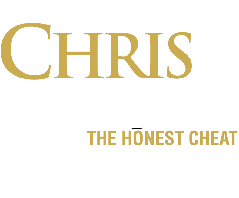 The name chris is on a white background