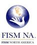 The logo for fism north america is a hand holding a globe.