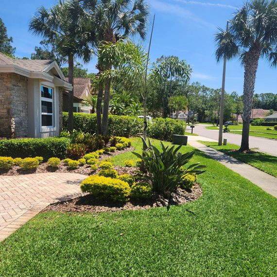 landscape maintenance service completed.