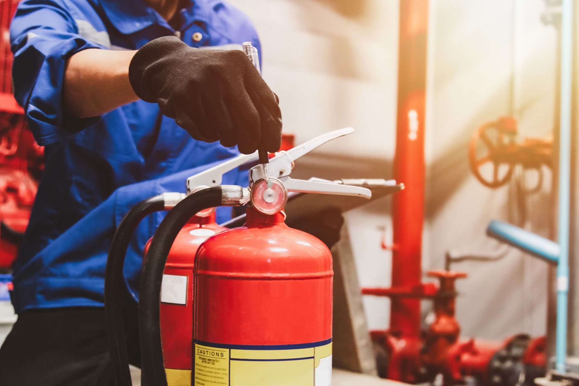 Fire extinguisher inspection