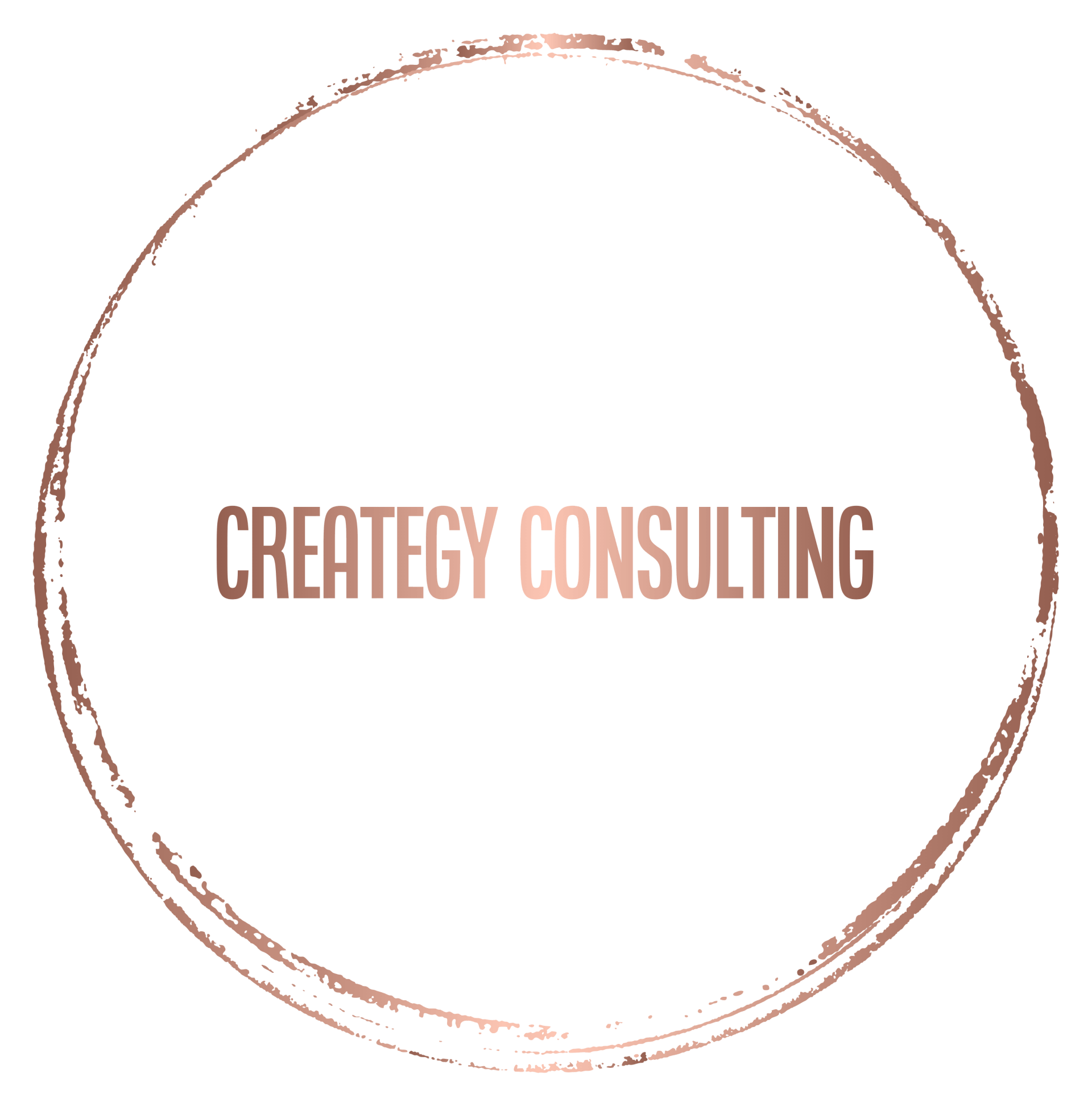 Circle with the words Creategy Consulting in the middle.